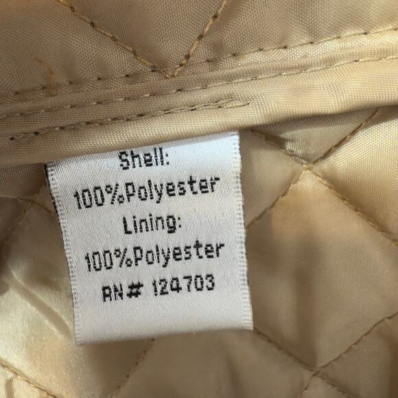 Rebecca Malone Women's Size M Lightweight Tan Full Zip Quilted Vest # 3560 - Picture 7 of 7